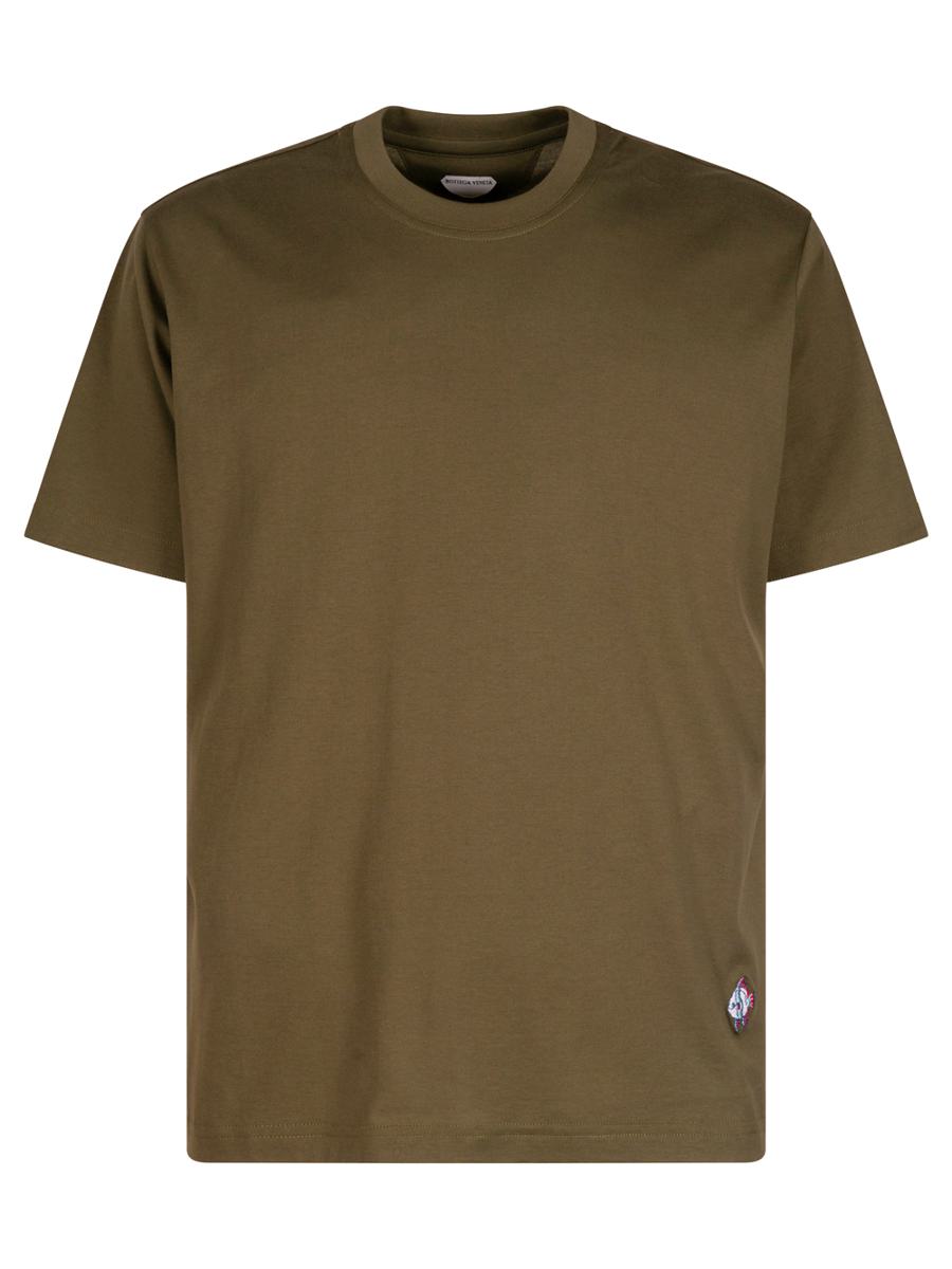 Bottega Veneta Patch-Detail Light Cotton Jersey T-Shirt Clothing