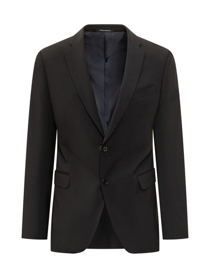 Emporio Armani Black Single-Breasted Blazer Emporio Armani
