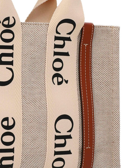 Chloé Woody Small Canvas Tote