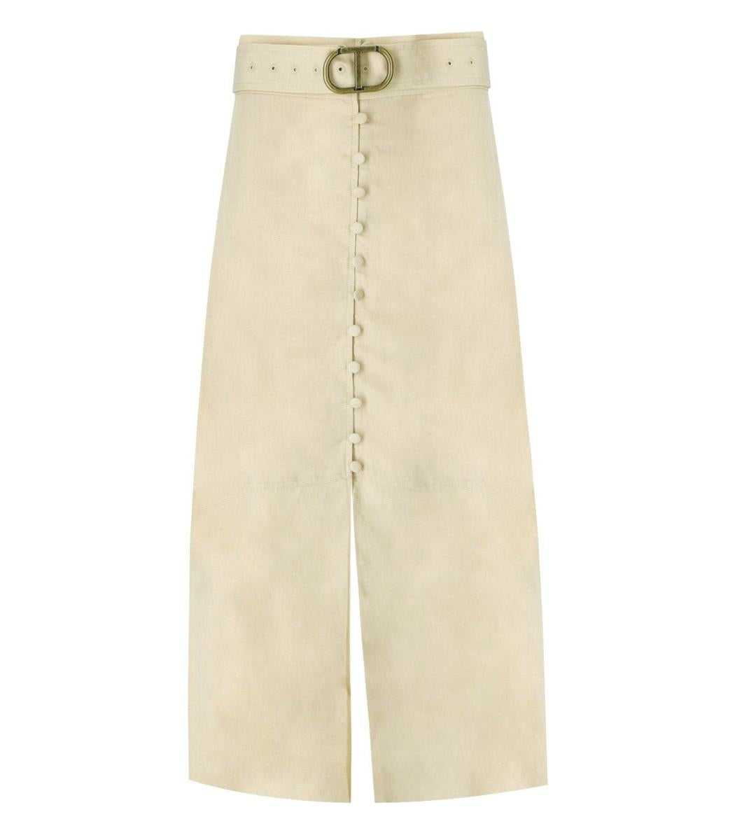 Twinset Beige Belted Skirt