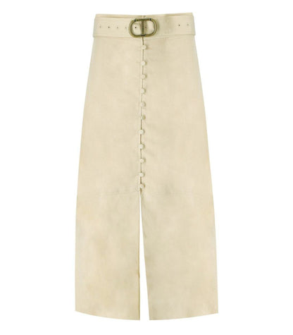 Twinset Beige Belted Skirt
