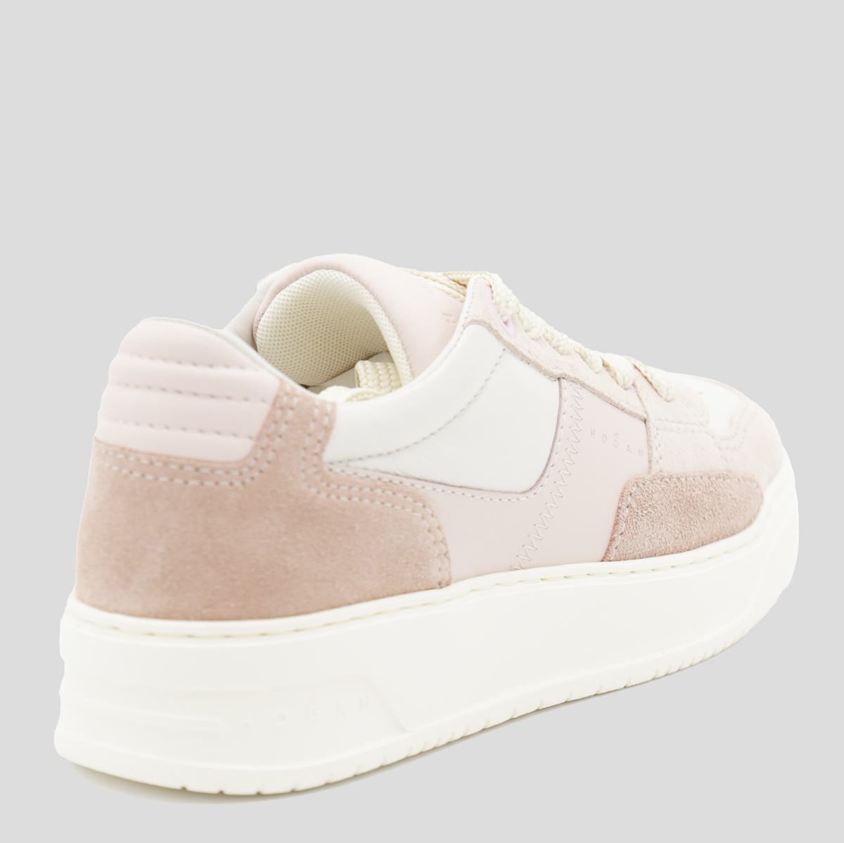 Hogan White And Pink Sneakers