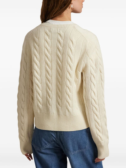 Cable-Knit Wool-Cashmere Cardigan