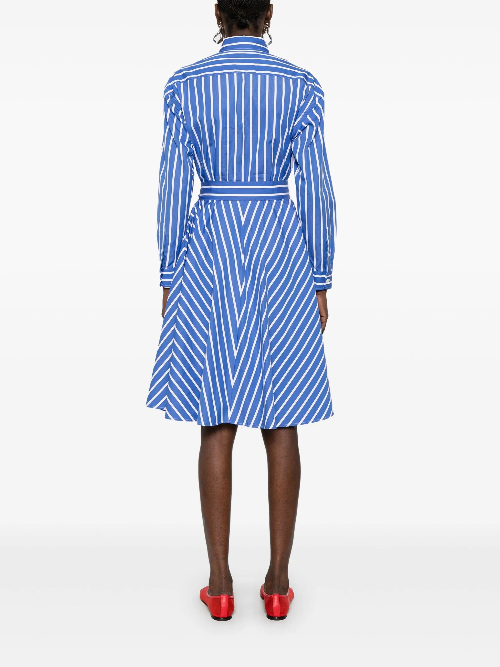 Belted Striped Shirtdress