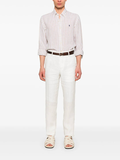 Custom-Fit Striped Linen Shirt