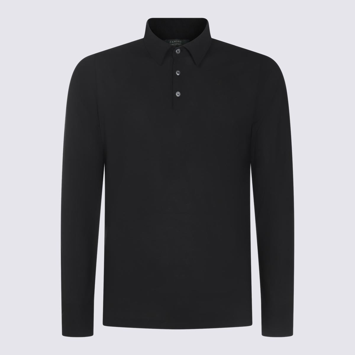 Zanone Black Cotton Top