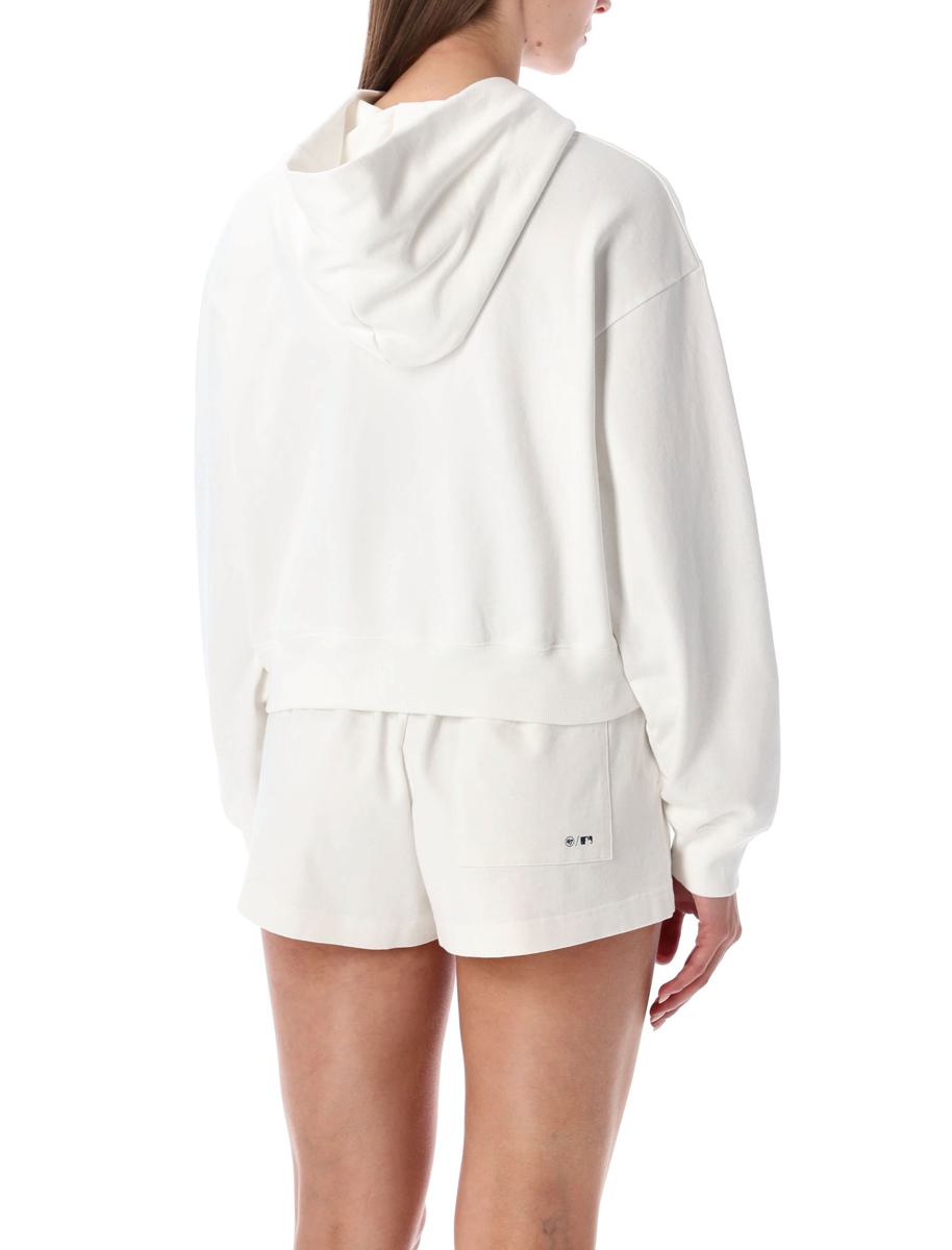 Sporty & Rich Homerun Cropped Zip Hoodie