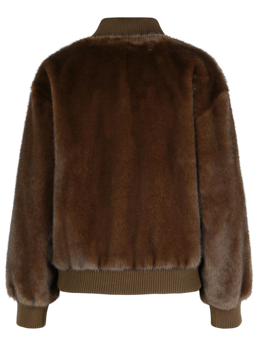 P.A.R.O.S.H. Brown Faux Fur Coat