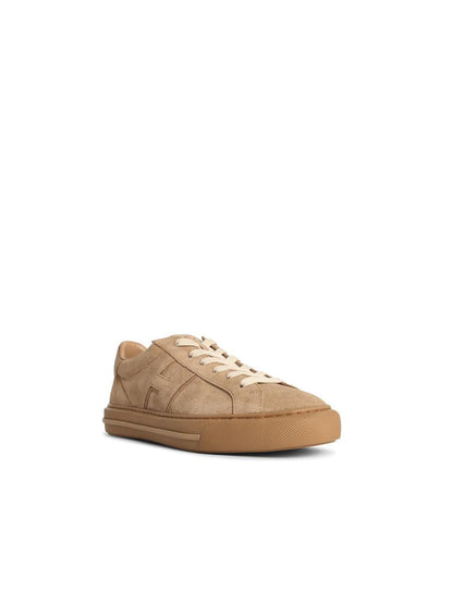 Hogan 'H691' Beige Suede Sneakers