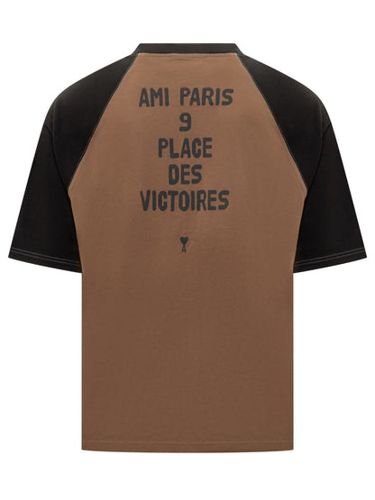 AMI Paris Ami Alexandre Mattiussi Men'S Two-Tone T-Shirt