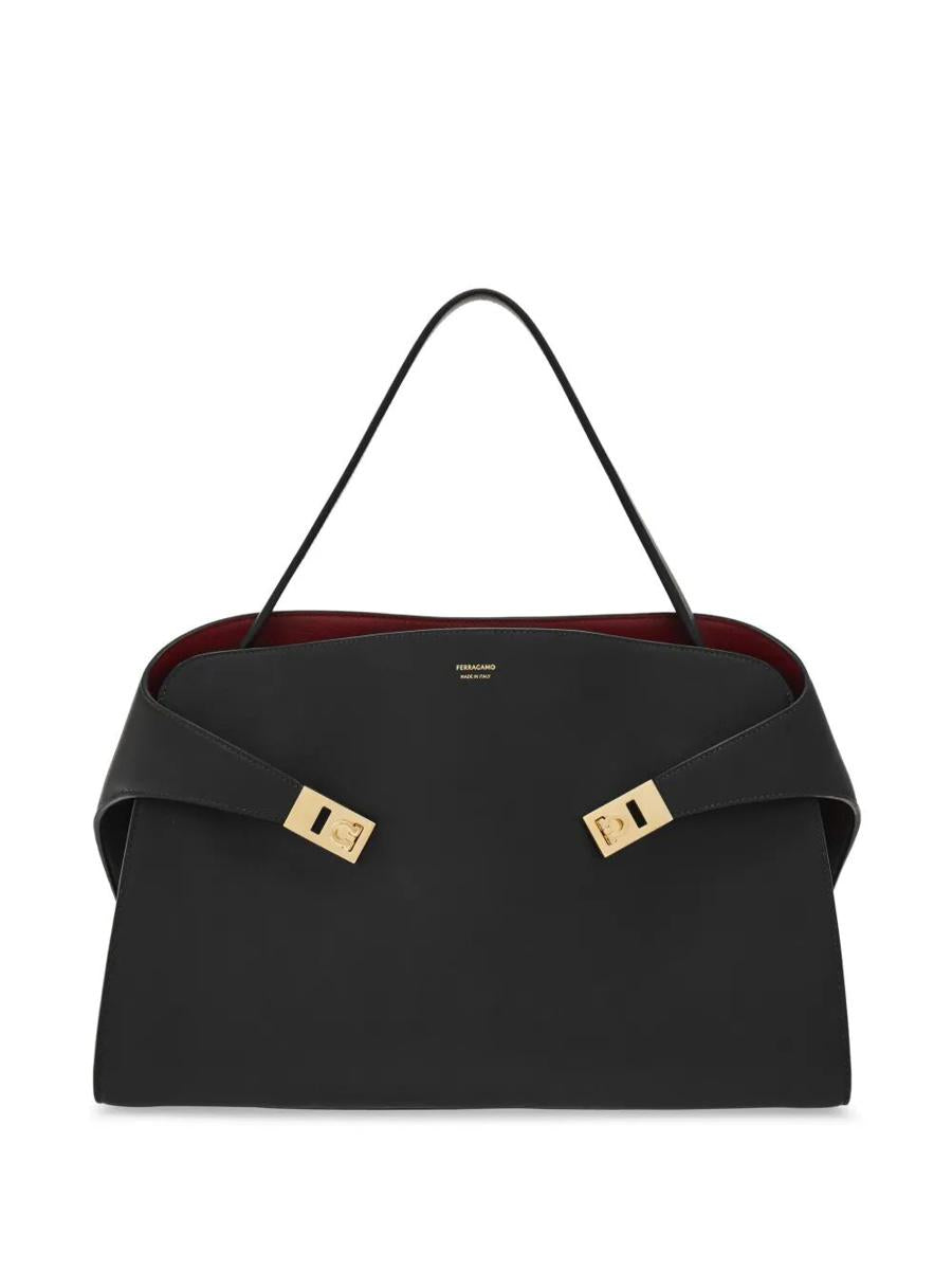Salvatore Ferragamo Hug Soft Large Bicolor Shoulder Bags