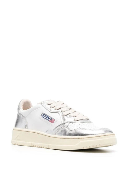 Autry "Medalist Low" Mirror Leather Sneakers Shoes
