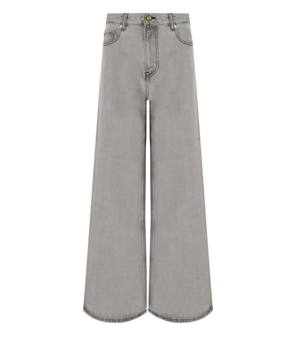 Ganni Future Grey Wide Leg Jeans