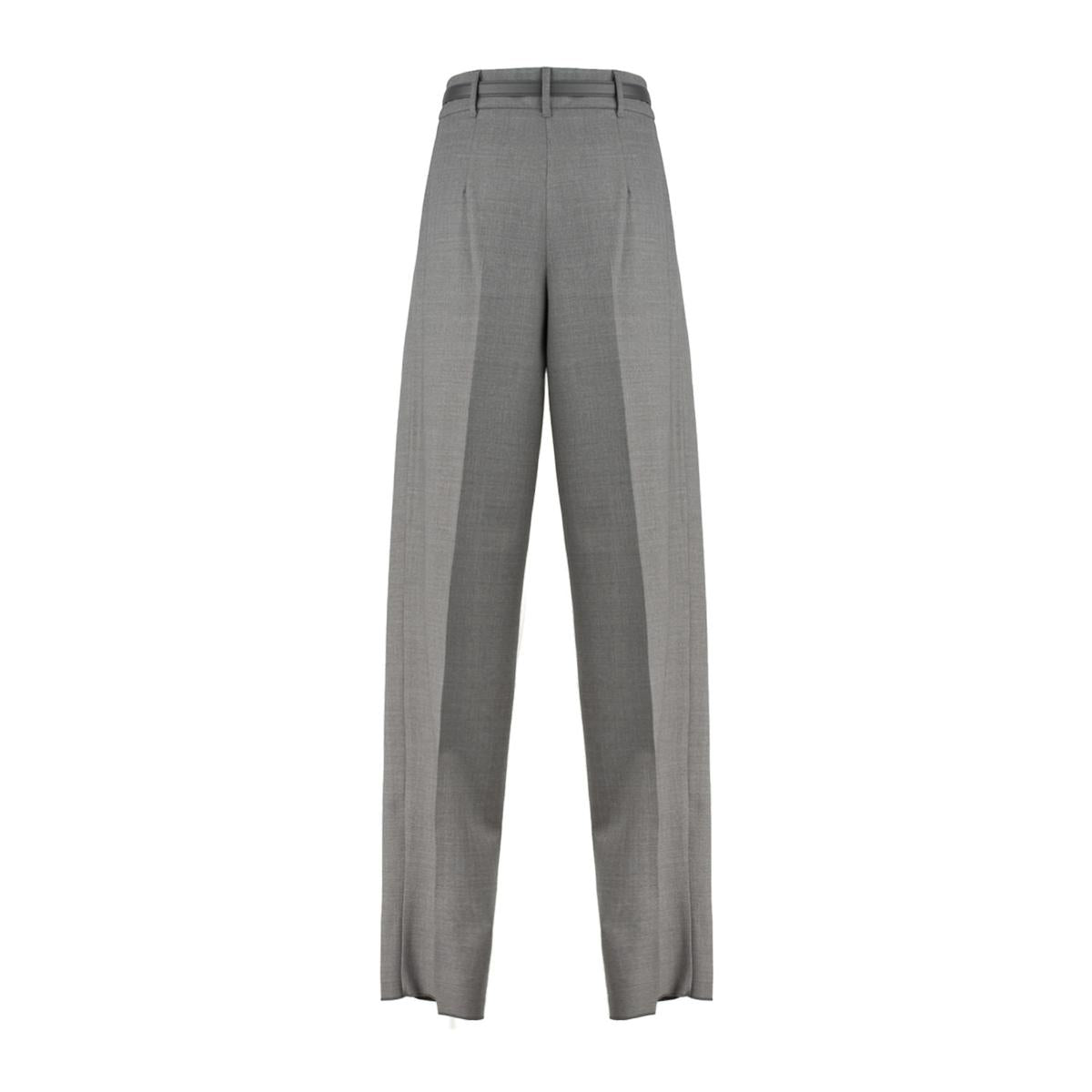 Max Mara Grey Wool Knit Pants