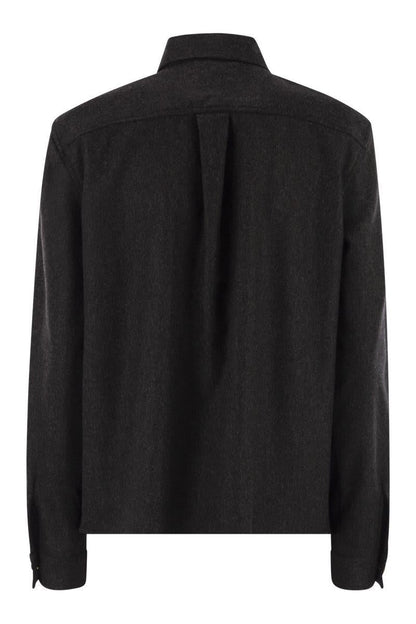 Fabiana Filippi Virgin Wool Shirt With Houndstooth Detail