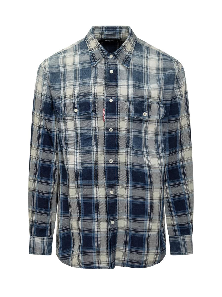 DSQUARED2 Dsquared2 Blue Checkered Shirt