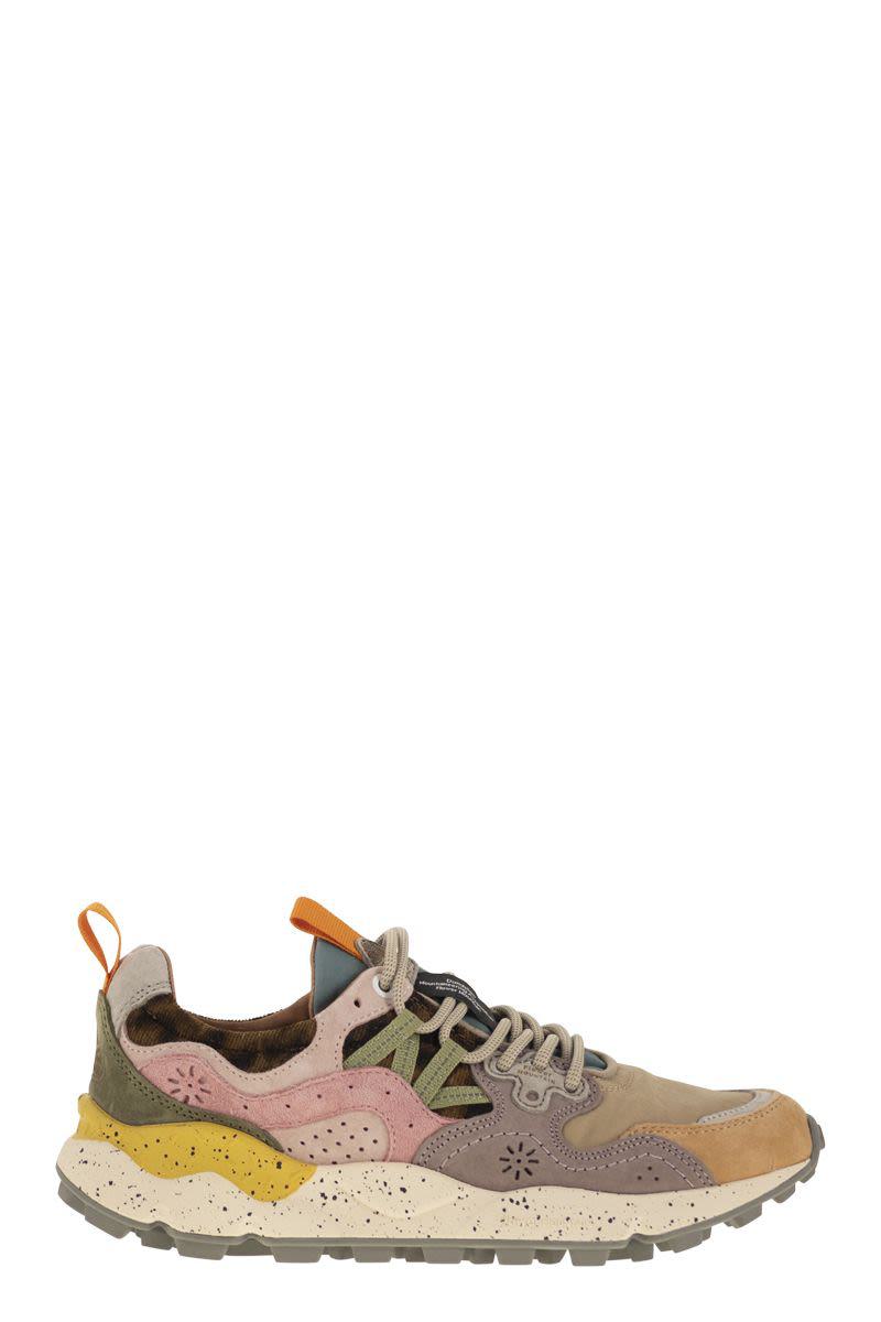 Flower Mountain Yamano 3 - Sneakers In Suede And Technical Fabric