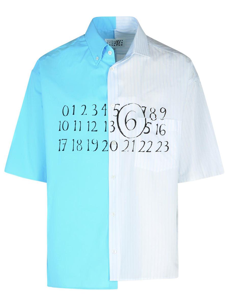 MM6 Maison Margiela Light Blue Cotton Shirt