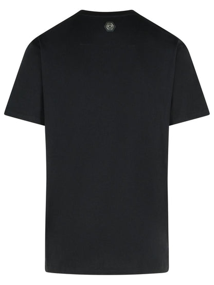 Philipp Plein Black Cotton T-Shirt