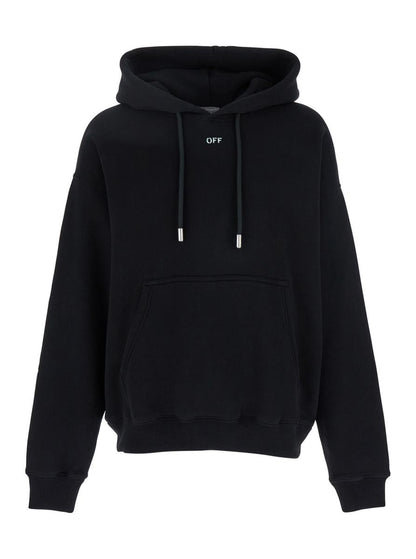 'Vibe Arrow Skate' Black Hoodie With Drawstring Hood And Maxi Logo Print On The Rear In Cotton Man