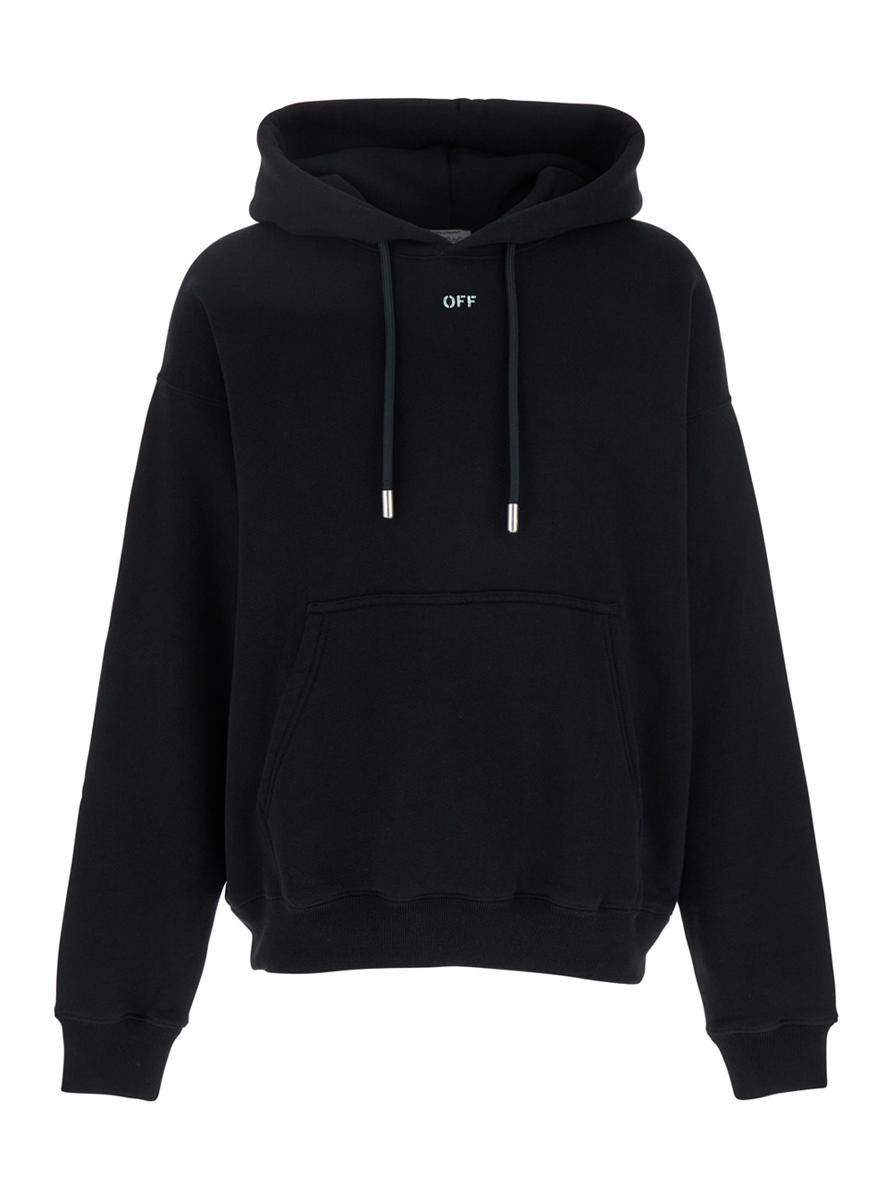 'Vibe Arrow Skate' Black Hoodie With Drawstring Hood And Maxi Logo Print On The Rear In Cotton Man