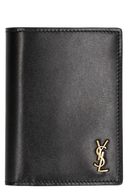 Saint Laurent Tiny Cassandre Leather Card Holder