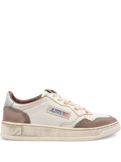 Autry Super Vintage Low Sneakers In Burn And Silver Shoes