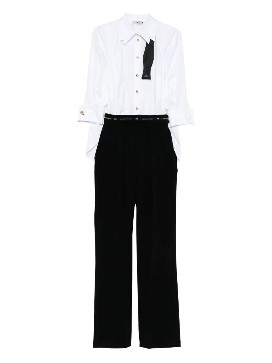 Elisabetta Franchi Lightweight Crepe And Poplin Jumpsuit Clothing