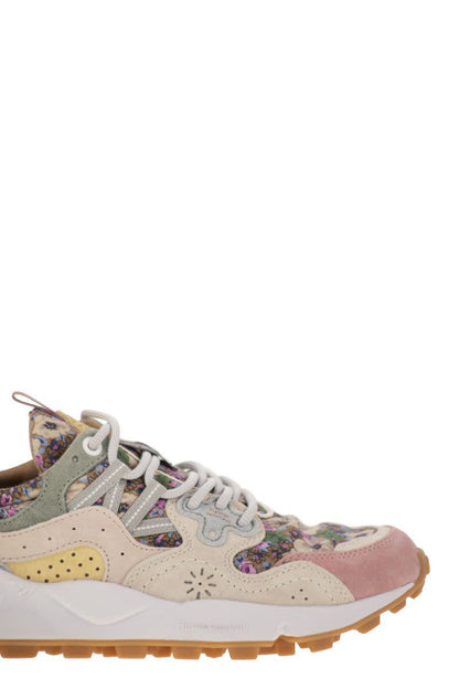 Flower Mountain Yamano 3 - Sneakers In Suede And Technical Fabric