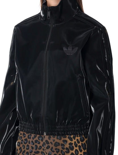 Adidas Originals Black Patent 3-Stripes Track Jacket
