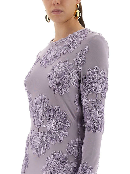 Rotate Birger Christensen 3D Mesh Mini Dress