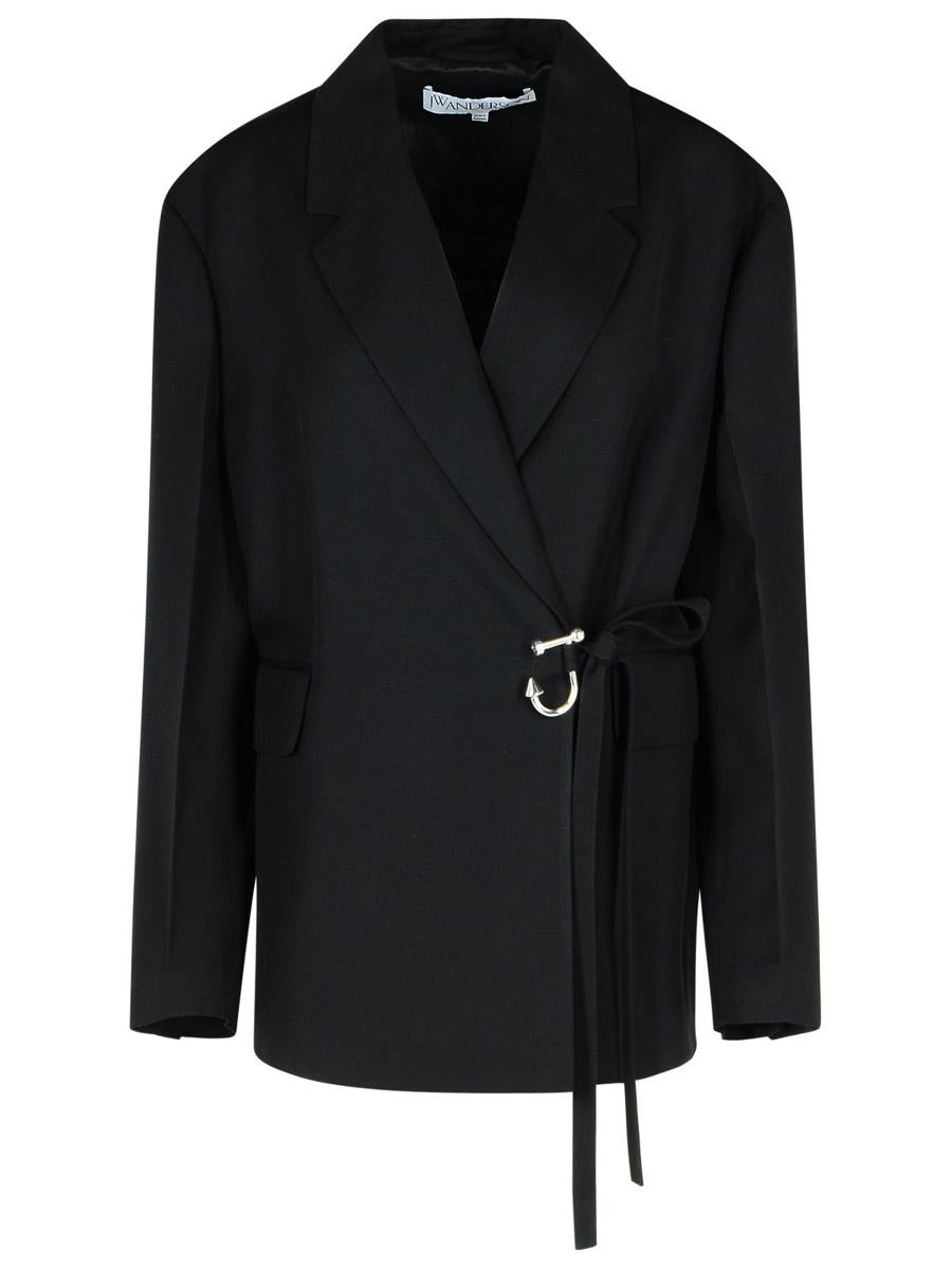JW Anderson 'T' Black Viscose Blazer