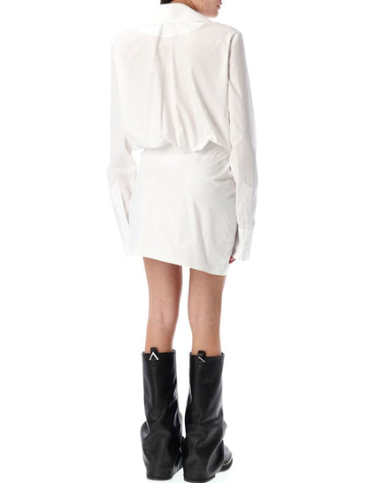 The Attico Striped Mini Shirt Dress