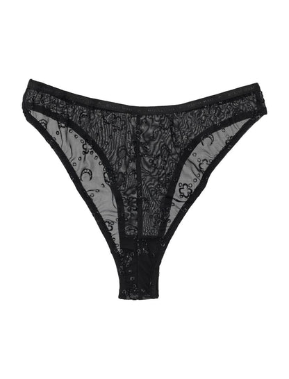 Marine Serre Mesh Flock Brief Glitter