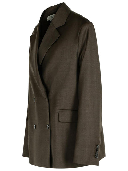 Loulou Studio 'Donau' Brown Virgin Wool Blazer