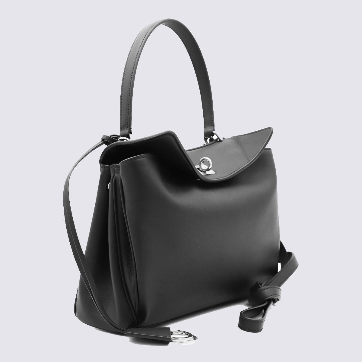 Balenciaga Black Leather Rodeo S Top Handle Bag