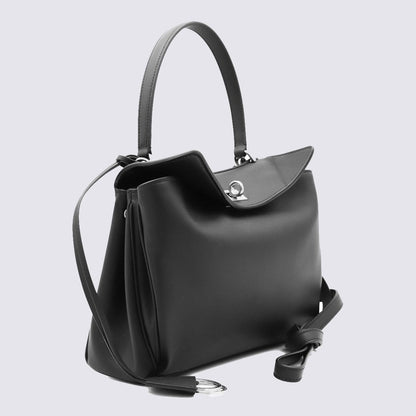 Balenciaga Black Leather Rodeo S Top Handle Bag