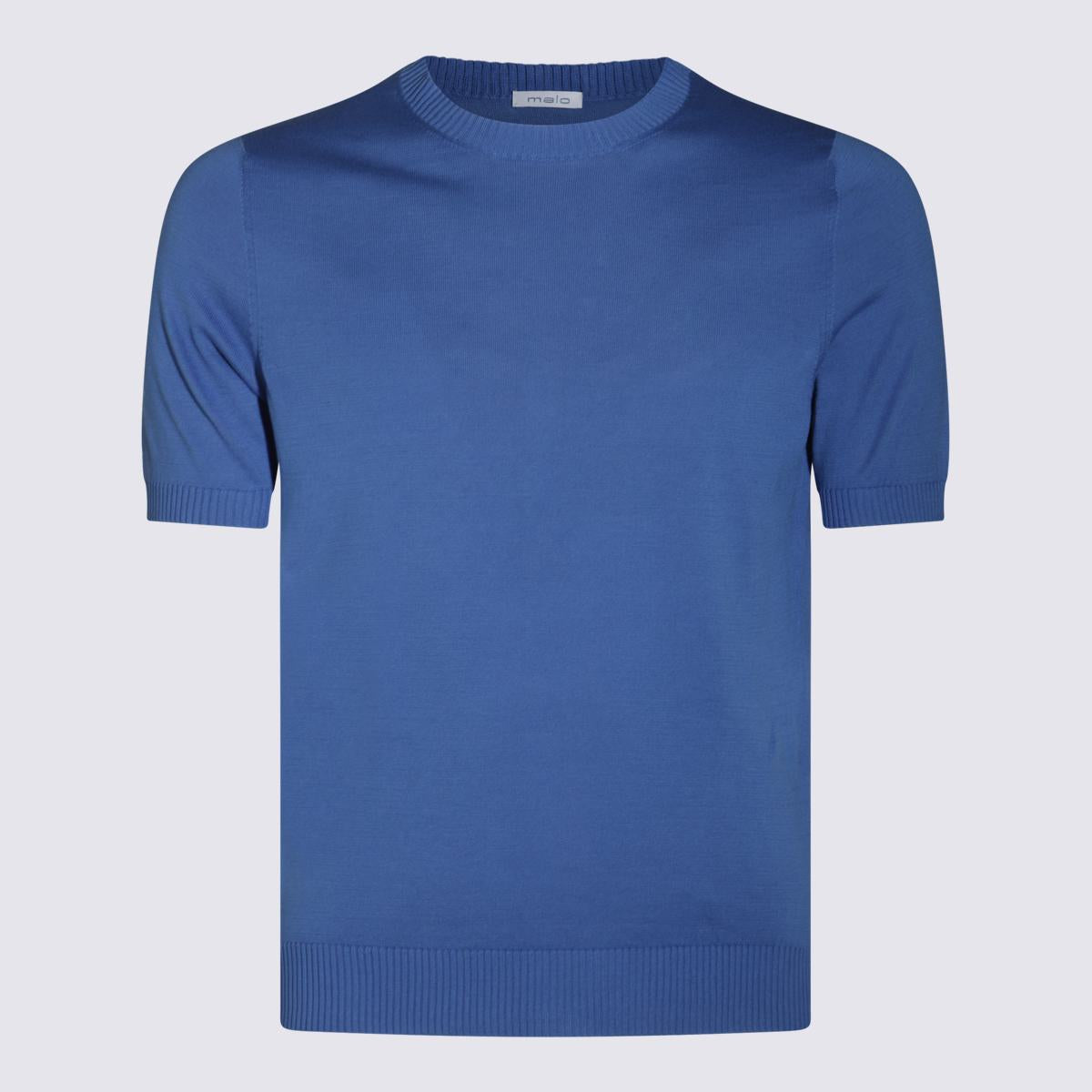 Malo Blue Cotton Sweater