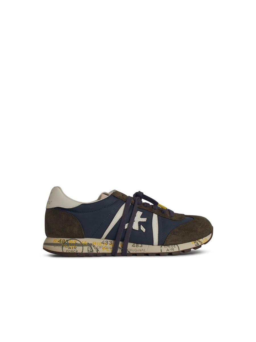 Premiata 'Lucy' Blue Leather Blend Sneakers