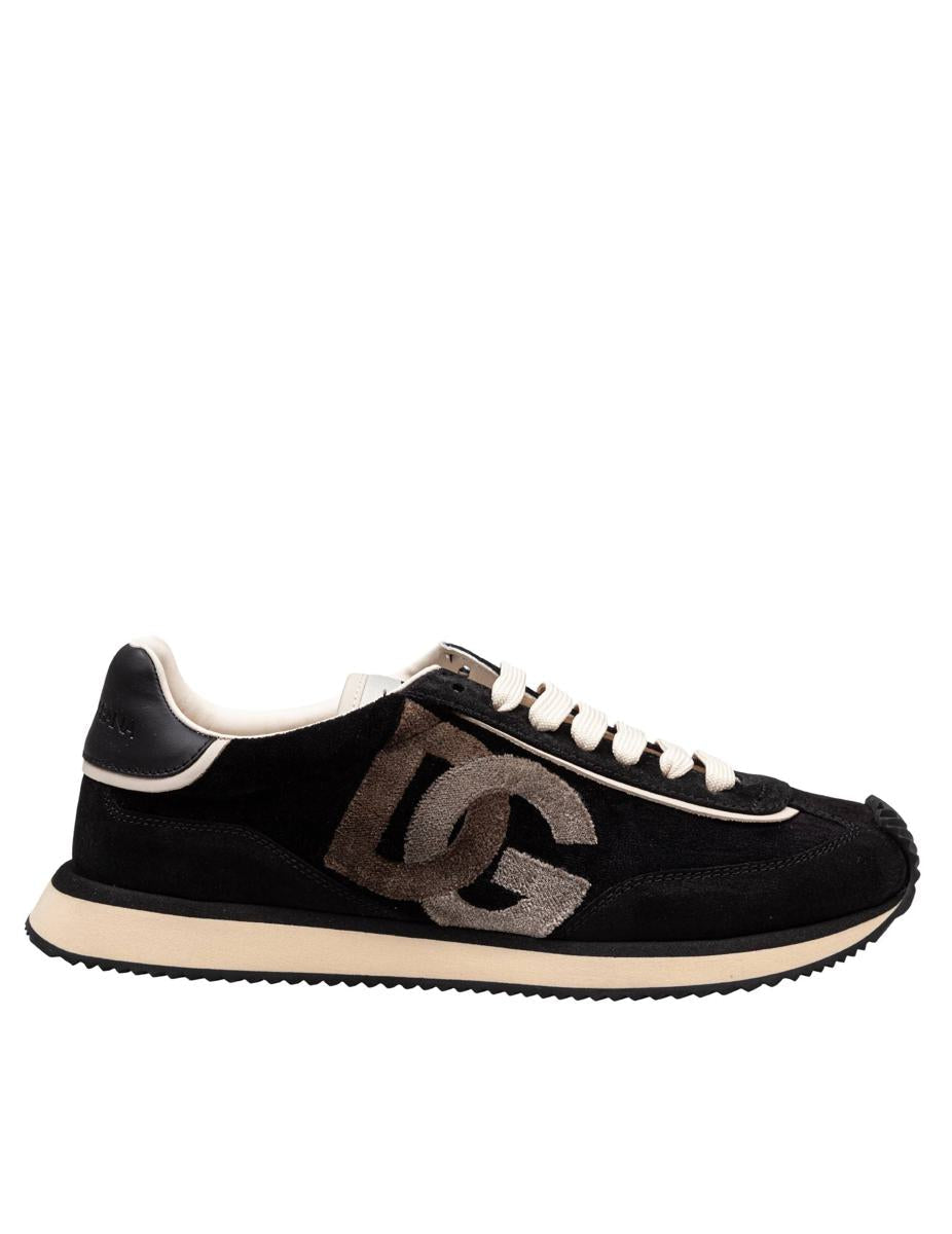 Dolce & Gabbana Velvet And Suede Sneakers