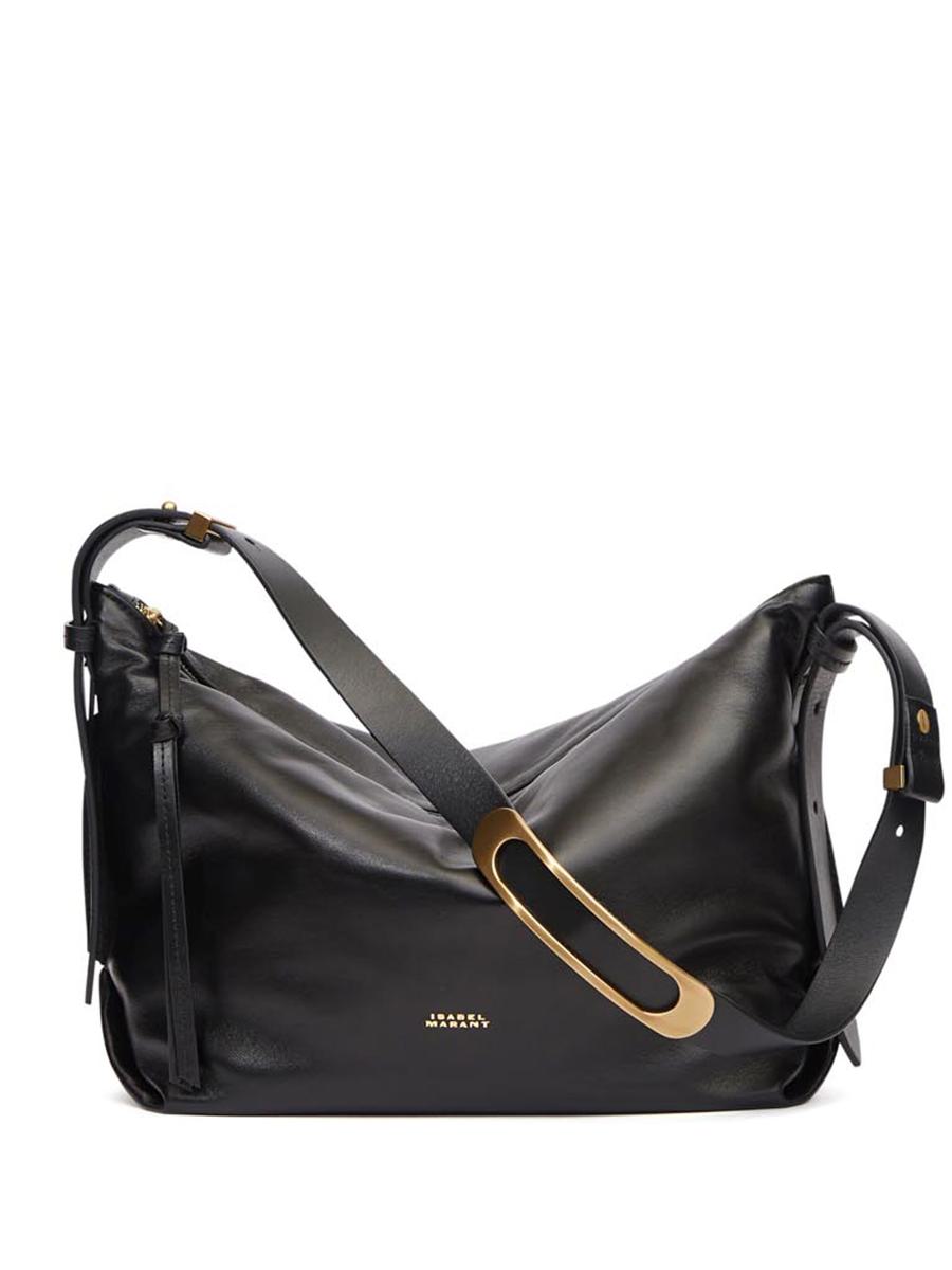 Isabel Marant Leyden Logo-Stamp Leather Shoulder Bag