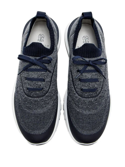 Brunello Cucinelli Runners In Techno Cotton Knit With Termonastrature Shoes
