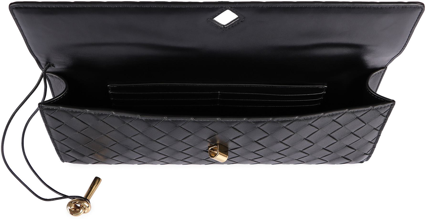 Bottega Veneta Andiamo Leather Clutch