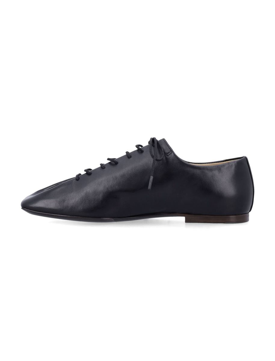 Lemaire Souris Flat Nappa Derbies Black