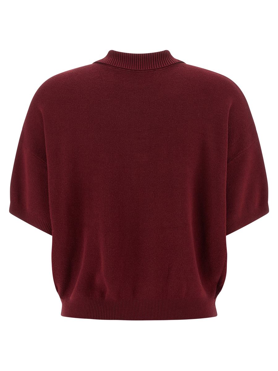 Rotate Birger Christensen 'Slinky Knit' Polo Shirt