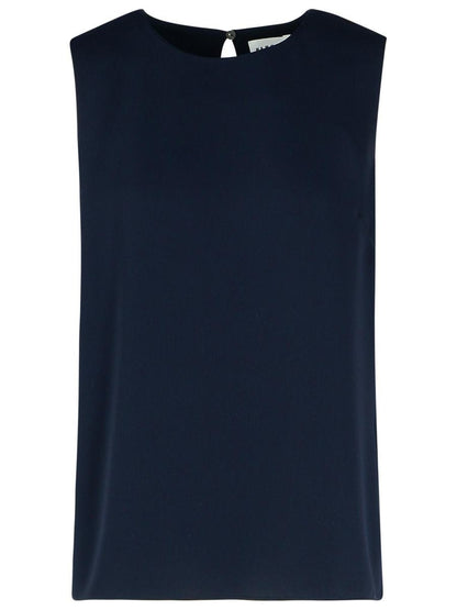 P.A.R.O.S.H. Blue Polyester Blouse