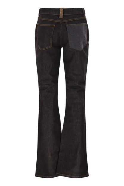 Fabiana Filippi 5-Pocket Denim Trousers With Flare