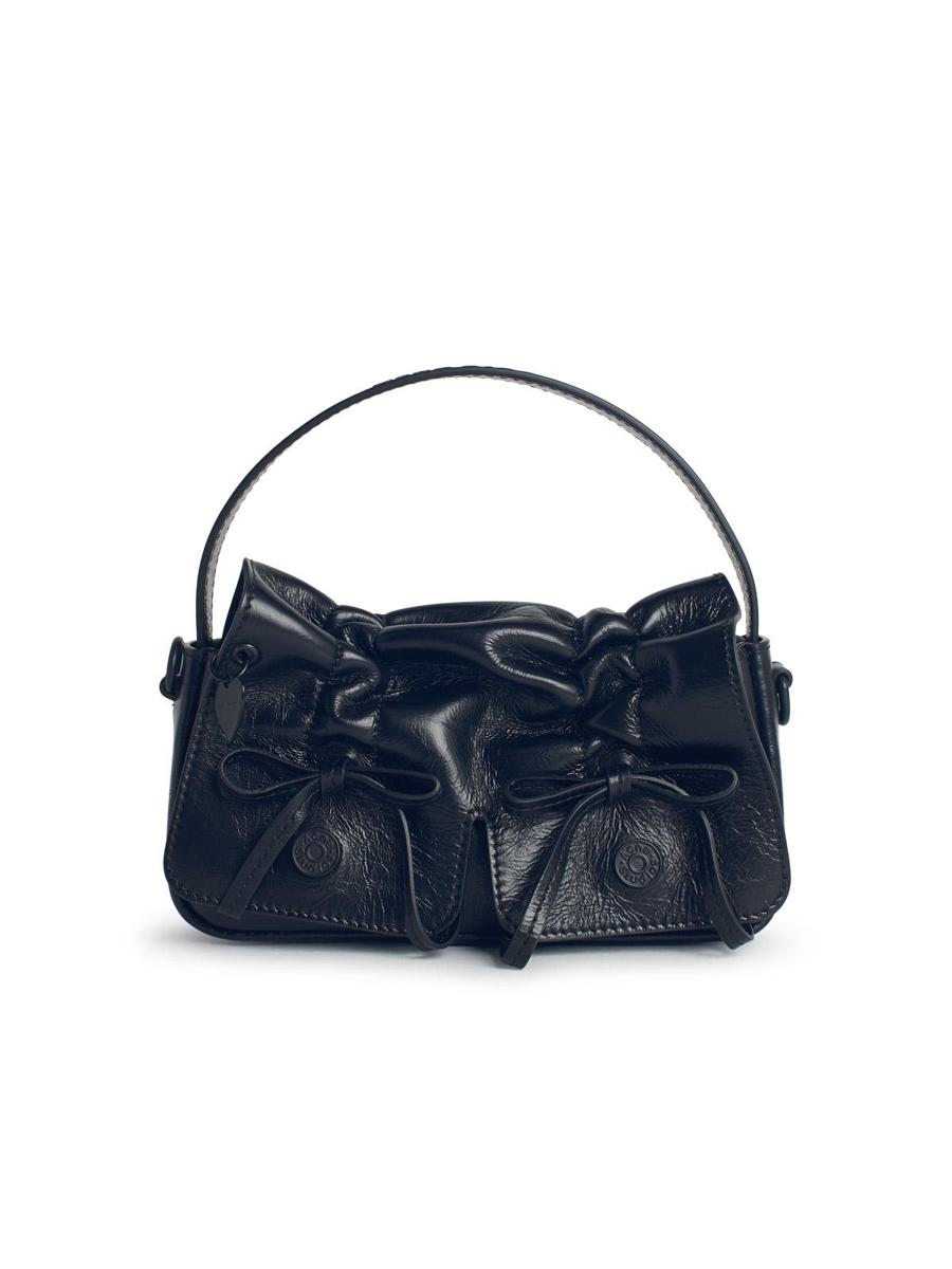 Acne Studios Micro 'Multipocket' Bag With Multiple Pockets In Black Leather