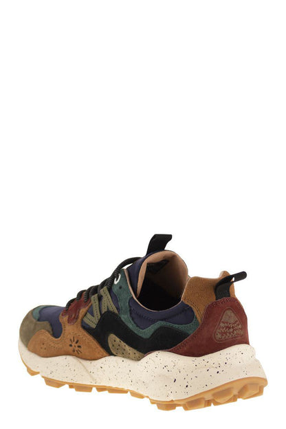 Flower Mountain Yamano 3 - Sneakers In Suede And Technical Fabric