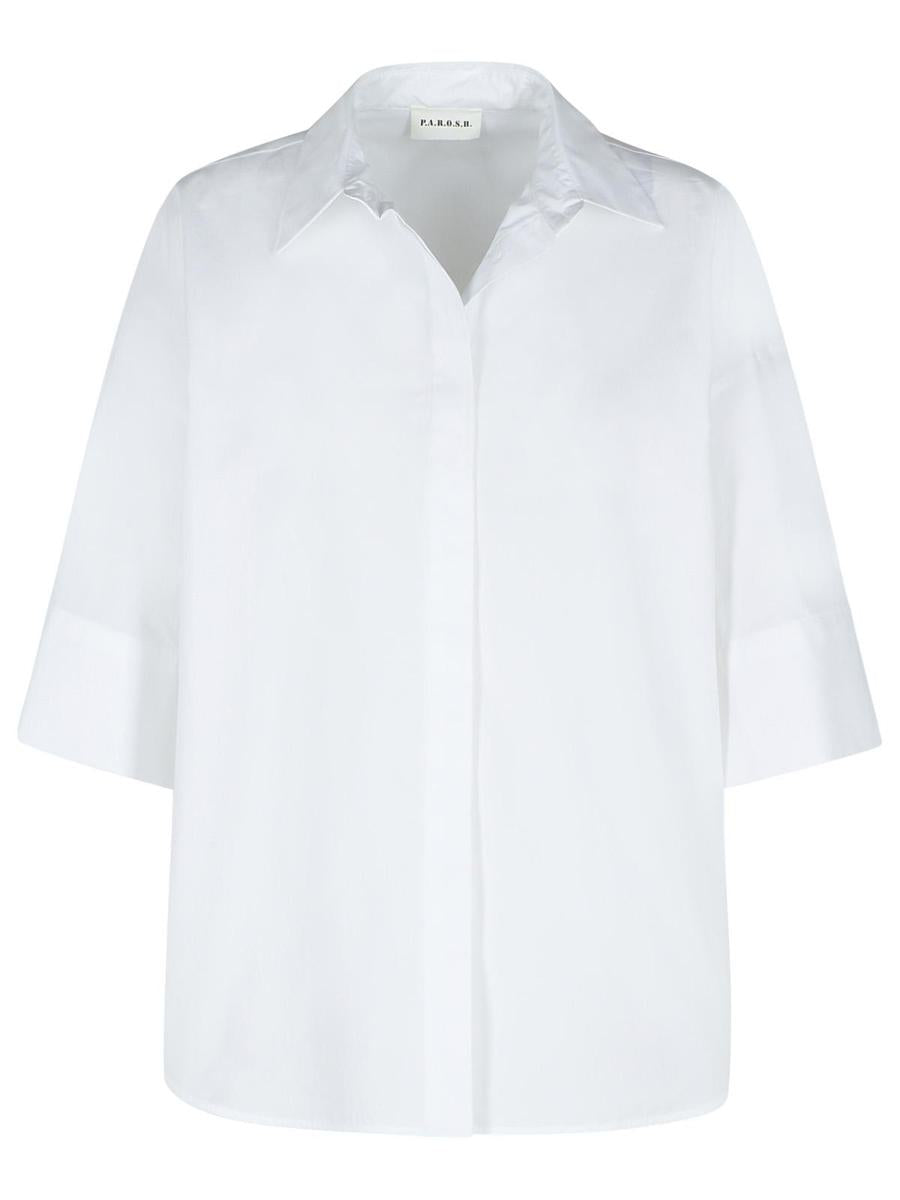 P.A.R.O.S.H. White Cotton Shirt